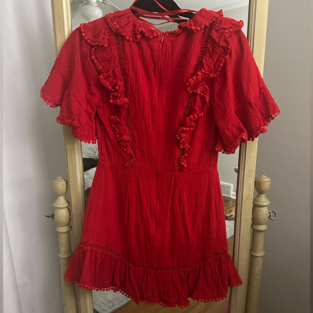 Red Ruffled Dress - Picture 2 of 3